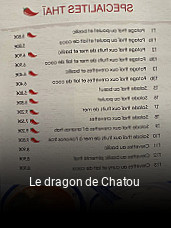 Le dragon de Chatou réservation de table