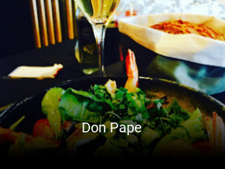 Don Pape réservation de table