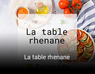 La table rhenane réservation en ligne