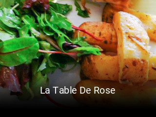 Réserver une table chez La Table De Rose maintenant