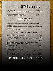 Le Buron De Chaudefour réservation de table