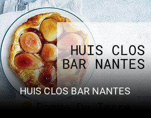 HUIS CLOS BAR NANTES réservation de table