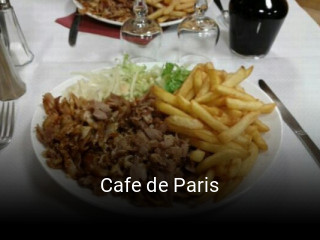 Cafe de Paris réservation de table