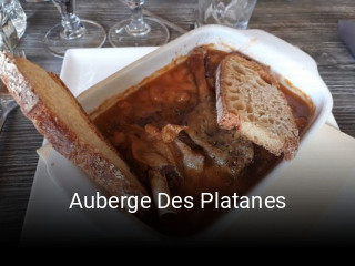 Auberge Des Platanes réservation