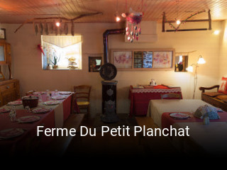 Ferme Du Petit Planchat réservation de table