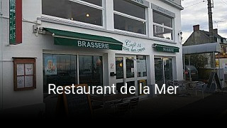 Restaurant de la Mer réservation de table