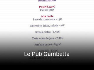Le Pub Gambetta réservation