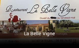 La Belle Vigne réservation de table