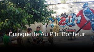 Guinguette Au P'tit Bonheur réservation
