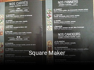 Square Maker réservation de table