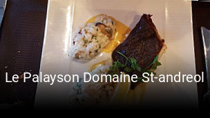 Le Palayson Domaine St-andreol réservation de table