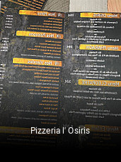 Pizzeria l' Osiris réservation de table