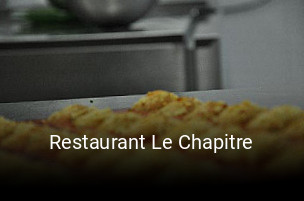 Restaurant Le Chapitre réservation de table