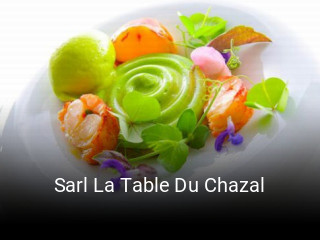 Sarl La Table Du Chazal réservation