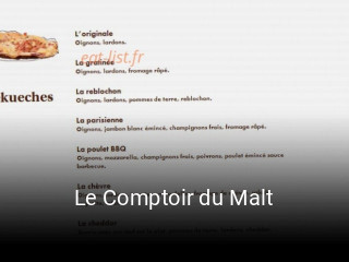 Le Comptoir du Malt réservation de table