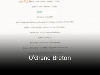 O'Grand Breton réservation en ligne
