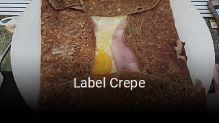 Label Crepe réservation de table