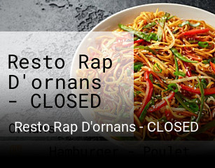 Resto Rap D'ornans - CLOSED réservation