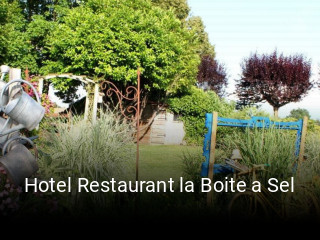 Hotel Restaurant la Boite a Sel réservation