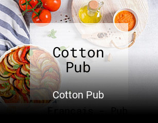 Cotton Pub réservation de table