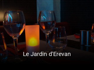 Le Jardin d'Erevan réservation de table