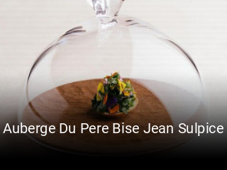 Auberge Du Pere Bise Jean Sulpice réservation de table