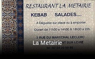 La Metairie réservation de table